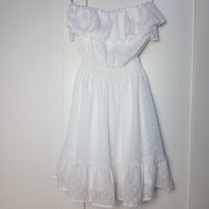 Lilly Pulitzer Quincy Dot White Strapless Dress